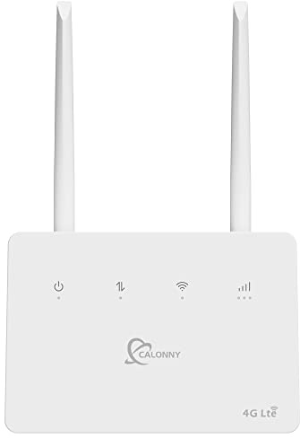 Calonny Router 4G LTE WiFi mit SIM Cat4 300mbit/s Wireless Modem, LAN/WAN -Port, ohne Konfiguration, Alternative für ADSL, Navigieren Sie Nicht EDN APN, bewerben Sie Sich für Shop/Home/Camper