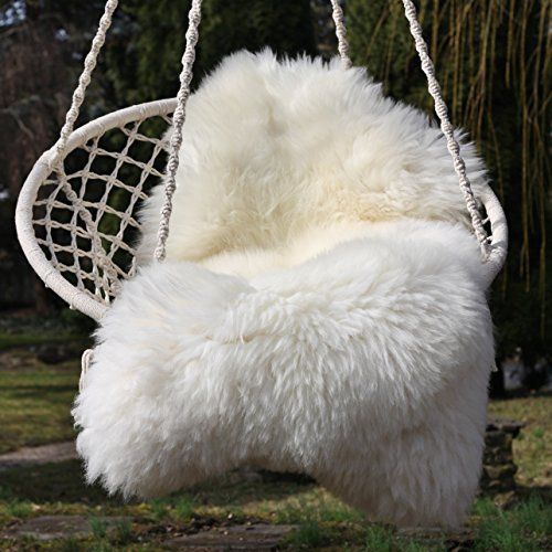 Bayern Fell Lammfell Champagner 100-110 cm echtes Merino Schaffell kuschelig weich Teppich ökologische Gerbung von Deutschen Schäfereien Naturform Dekofell