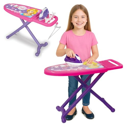 JAMARA 460259 - Little Laundry Princess - Rollenspiel Bügelset - Stabile Kippsichere Mechanik, für Kinder Optimierte Höhe, Wäscheklammern, Kleiderbügel zum Aufhängen Der Kleider, leichte Montage
