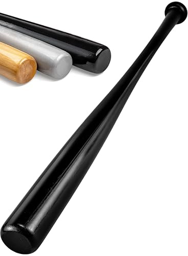 Redfield Baseballschläger aus Holz – 76 cm – DREI Farben zur Auswahl – Schwarz, Grau oder Holz (Schwarz)
