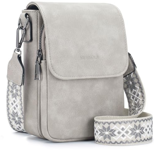 MUIIKOLA Handytasche zum Umhängen，RFID-Blockierung große Kapazität Handy Umhängetasche Damen Veganes Leder，Handytasche mit Geldbörse zum Umhängen，umhängetasche damen Breiter Gurt