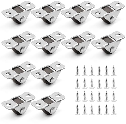 12 Stück Mini Möbelrollen, 1,2 cm Gummi Laufrollen mit Stahloberplatte, Leise Bockrollen, Kleine Rollen für Möbel, Schränke, Werkzeugkisten, DIY-Projekte und Kleingeräte
