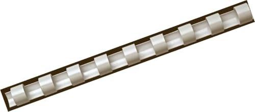 Fellowes Binderücken für Plastikbindung, 12 mm Durchmesser, 21 Ringe, für A4 Dokumente, weiß, Packung mit 25 Stück