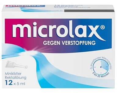 Microlax - Schnelles und sehr gut verträgliches Abführmittel bei Verstopfung – für Kinder und Erwachsene - 12 x 5ml