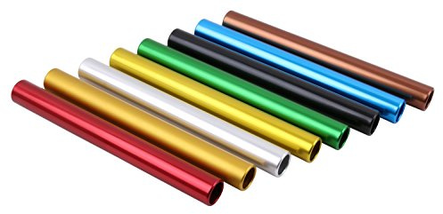 Vinex - Junior Staffelstäbe 8er Set aus Aluminium, 29,5 cm Länge, Eloxierte Bunte Staffelstäbe für Kinderleichtathletik, Schule & Verein, 8