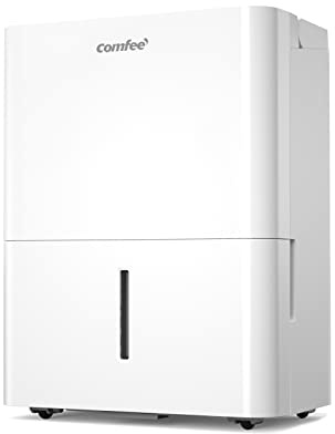 Comfee Luftentfeuchter, 12 Liter/24 Stunden, für Räume bis 50 Kubikmeter, LED-Anzeige, Wasserbehälter-Vollanzeige, Kältemittel R290, Automatische Entfeuchtung, Weiß