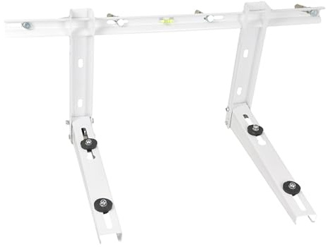 SYSTERM Universal Wandkonsole Set für Split Klima Klimaanlage Klimageräte Wandhalterung für Klimaanlage Außengerät und Wärmepumpe bis 100kg Halterung mit Querstange Stahl Wandhalter Montagekonsole
