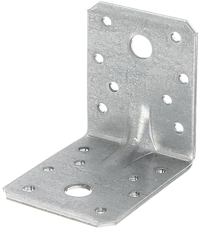 Alberts 837556 Schwerlast-Winkelverbinder mit Sicke | Handwerkerpack | sendzimirverzinkt | 70 x 70 x 55 mm | 50er Set