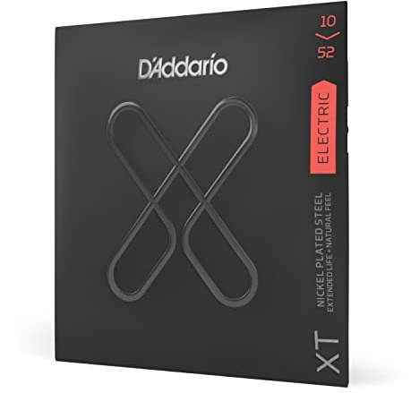 D'Addario XT Nickel E-Gitarrensaiten XTE1052, 10-52, 6-String | XT Nickel E-Gitarrensaiten bieten längere Lebensdauer, natürliches Spielgefühl, Stimmstabilität, Ansprache und starken Ton.
