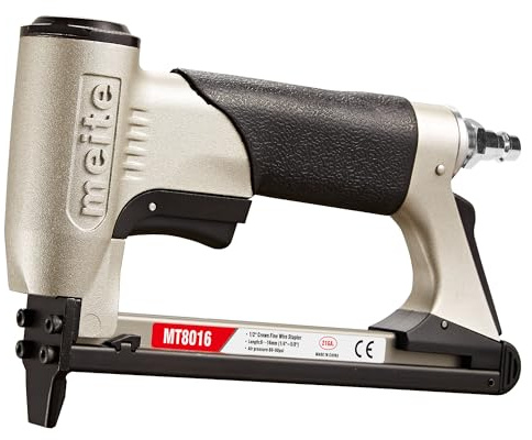meite MT8016 Drucklufttacker 80, Kompatibel mit Tackerklammern Typ 80 6–16 mm, Leichte Druckluftpistole 21 Gauge 80 Serie, für Holzbearbeitung