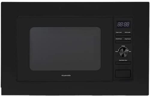 WOLKENSTEIN WMW800-20GB I 800W Mikrowellenleistung I 20L Garraum I 6 Leistungsstufen I 9 Garprogramme IAuftaufunktion I Metall-Gehäuse I Drehteller (24,5cm) I LED-Display I Kindersicherung I Schwarz