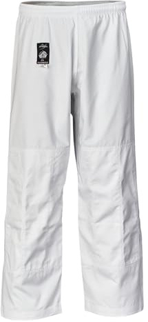 Ju-Sports Element Hose Weiß 180 Regular Cut I Leichte Hose mit Gummibund, Kordelschnürung & Knieverstärkung I Auch für Sportarten wie Karate & Judo, MMA UVM.