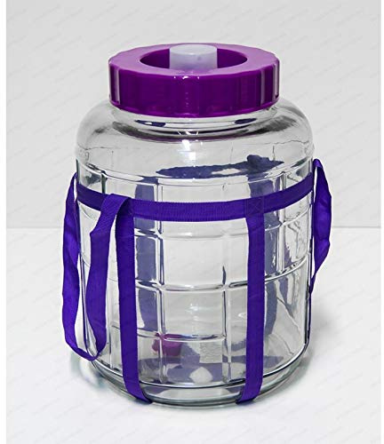 Multifunktions Gärballon Universelles Glas mit Gärsystem Gärbehälter Glasballon Größe zur Wahl (9 L)