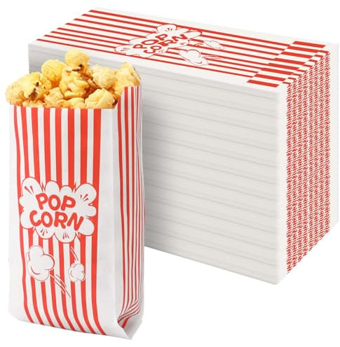 SEPGLITTER 320 Stück Popcorn Tüten Popcorntüten Kleine Popcorn Box | Candy Tüte Papiertüten Snacktüten Partytüte Popcornmaschinen Zubehör, für Popcorn Bars Filmabende Sommerfest Geburtstag