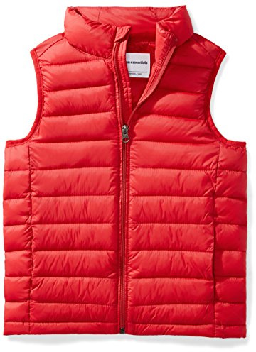 Amazon Essentials Jungen Leichte, Wasserabweisende, Verstaubare Daunenweste Mit Kapuze