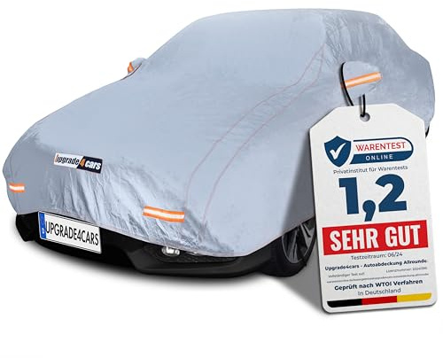 Upgrade4cars Autoabdeckung Outdoor Vollgarage | Auto Abdeckplane Komplett für alle Jahreszeiten | Autoplane Universal | SUV Größe: L 483 * 196 * 145 cm