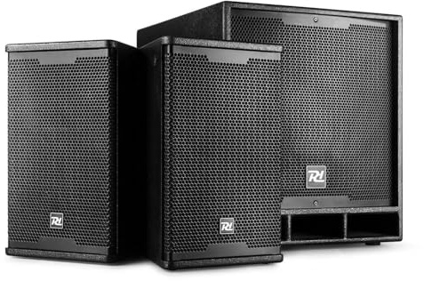 Power Dynamics Combo 1500 - PA Lautsprecher, 2.1 DJ Boxen Set, 15 Zoll, PA Set, aktiv Subwoofer, 8 Zoll Topteile, Bluetooth, Mobile PA Anlage Komplettset - 1500 Watt - DJ Anlage