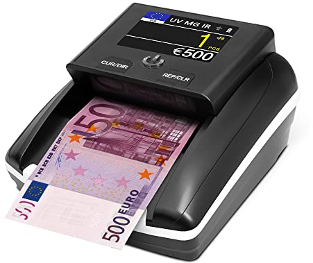 Banknotenprüfer und Geldzählmaschine STANEW, Geldscheinprüfer 2in1, Währungszähler mit Wiederaufladbarer Batterie, Präzise Falschgelderkennung und Zählfunktion für Euro,USD(Upgrade)