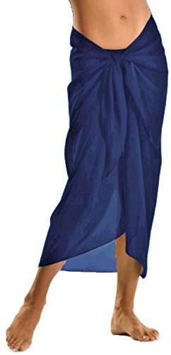 TOSKATOK® Frauen Mädchen Sexy stilvoller Strand Wickelrock Sarong Pareo in Unifarben