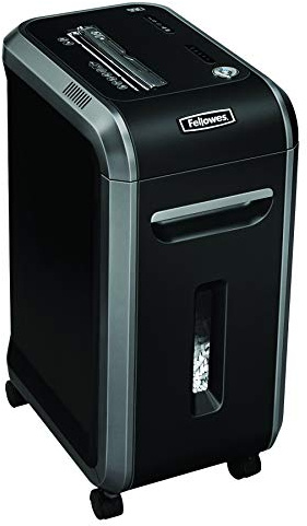 Fellowes 18 Blatt Aktenvernichter, Partikelschnitt (P4) Papierschredder für Büro, Powershred 99Ci, Schredder mit 100% staufrei Technologie, Safesense, Energiesparsystem, 34L Papierkorb, CD Schredder