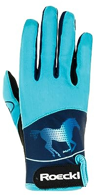 Roeckl Sports Reithandschuh Kelli, 3 Farben, Größe 4-6 | Für Kinder | elastische Passform | breiter Klettverschluss | robust | kinderfreundliches Design