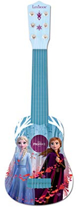 Lexibook, Die Eiskönigin, Meine erste Gitarre für Kinder, 6 Nylonsaiten, 21“ lang, inkl. Anleitung, blau, K200FZ