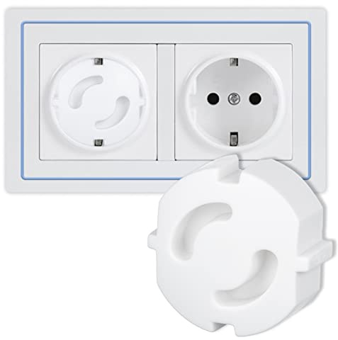 tao pipe 20 Stück Steckdosen Kindersicherung, Steckdosenschutz zum Stecken, Steckdose Kindersicherung, Babysicherung Steckdose, Steckdosensicherung