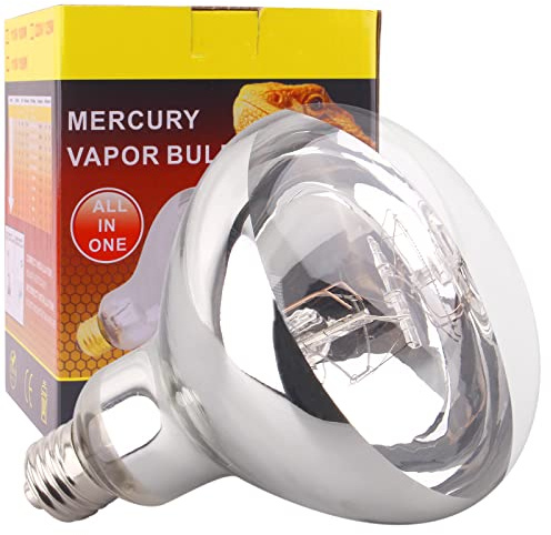 DERNORD UVA UVB Wärmelampe- UV Licht Lampe 100 Watt für Schildkrötenhaus Gecko Bartagamen Terrarium Solar Strahler Vollspektrum Tageslichtlampe E27 Fassung