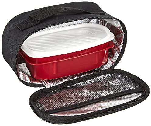 TATAY Kühltasche Klein - Urban Food Mini 1,5L | 0,5L Frischhaltedose Inklusive | Wasserdicht | Dreifach-Isolierung | Halbsteifes Gehäuse | Innentasche | 21,5x9x12 cm, Schwarz