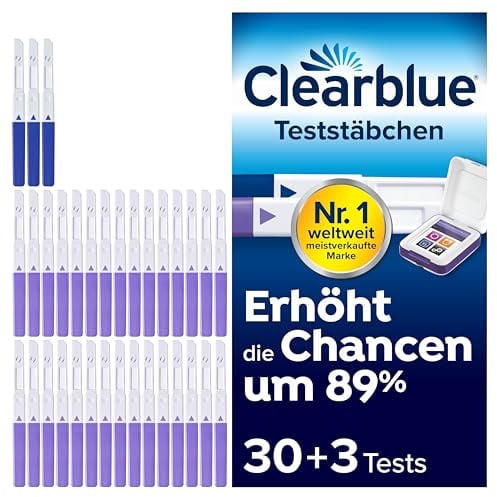 Clearblue Fertilitätsmonitor Teststäbchen 33 Stück: 30 Fruchtbarkeitstests & 3 Schwangerschaftstests