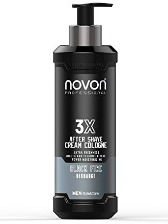 Novon Professional 3X Aftershave Cream Cologne Black Fire 400ml | Rasur Creme, Kölnisch Wasser Creme, Nach der Rasur
