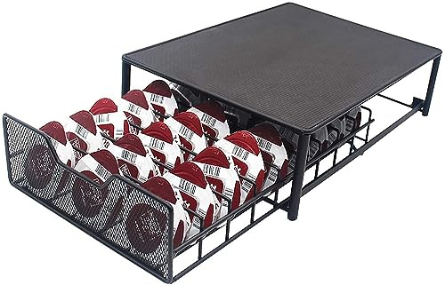 Wdmiya Tassimo Kapselhalter Schublade für 54 Stücke Tassimo Kapseln | Kapselschublade Kapselspender Kapselständer aus Metall, Organizer zur Aufbewahrung von Kaffee Kapseln, Tolle Geschenkoption