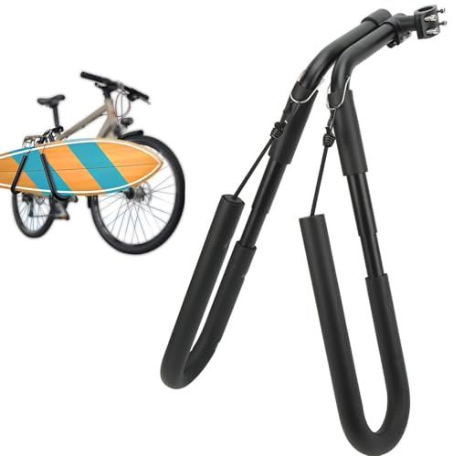 Surfbrett Fahrradträger, Fahrrad Surf Rack, Professioneller Heavy Duty Abnehmbarer Surfbrett Fahrradhalterung Rennräder Mountainbikes