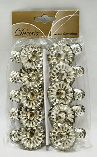 Christbaum Kerzenhalter zum Anclipsen, 10-er Packung, silber, Baumkerzen