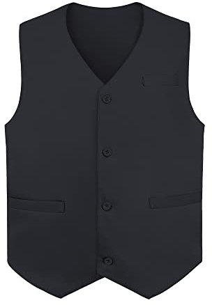 TopTie Anzug Westen Unisex Button Kellner Uniform
