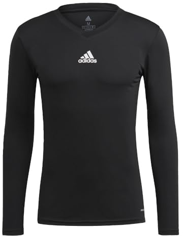 adidas Herren Team Base Tee Langarm T-Shirt, black, M