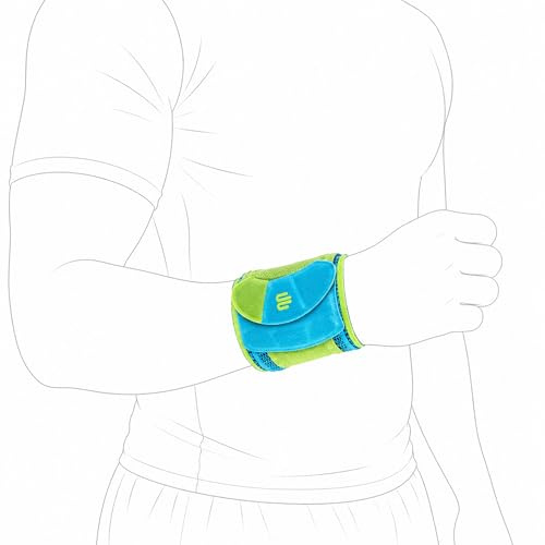 Bauerfeind Handgelenk Bandage „Wrist Strap“, 1 Handgelenkbandage für Sport wie Fitness, Kraftsport und Crossfit, Für Männer & Frauen – Stabilisierend & Schützend, Rivera, S/M