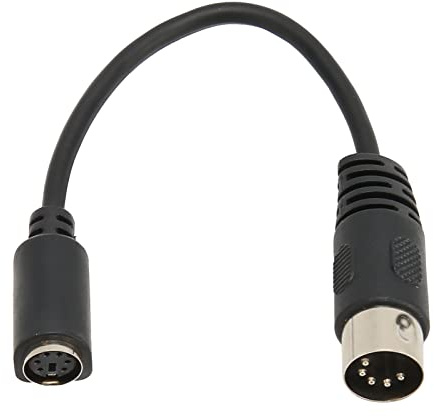 Pilipane PS2 Tastatur Maus Adapterkabel 5,9 Zoll, 5-poliger DIN auf 6-polige DIN Buchse, Konverterkabel für PS2 Eingabegeräte, PVC, 0,15 m, Plug-and-Play, für Tastatur und Maus