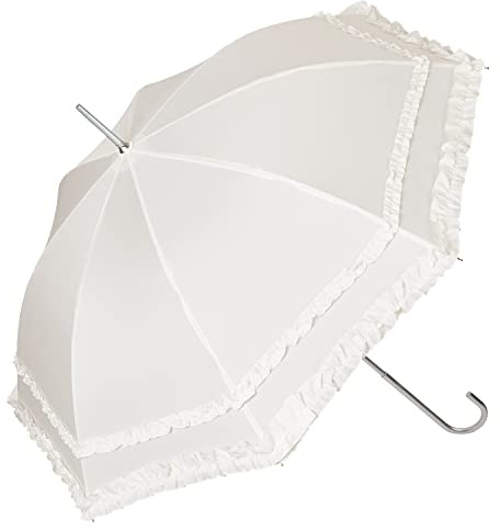 VON LILIENFELD Regenschirm Sonnenschirm Hochzeitsschirm Rüschen Kostüm Tracht Automatik MARY
