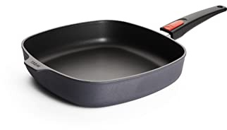 Woll – Diamond Lite Viereckpfanne 28×28 cm mit abnehmbarem Stiel – Antihaftpfanne aus Aluminiumguss, backofenfest, geeignet für Ceran, Gas, Elektro & Halogen – Viereckpfanne – Bratpfanne