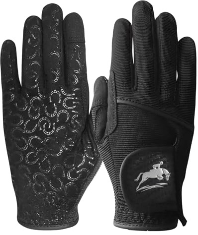AMRTA Reithandschuhe für Damen, Reithandschuhe, 1 Paar, Damenreithandschuhe, bequemer Griff, atmungsaktiv, leicht, Farbe: Schwarz, Lila, Rosa