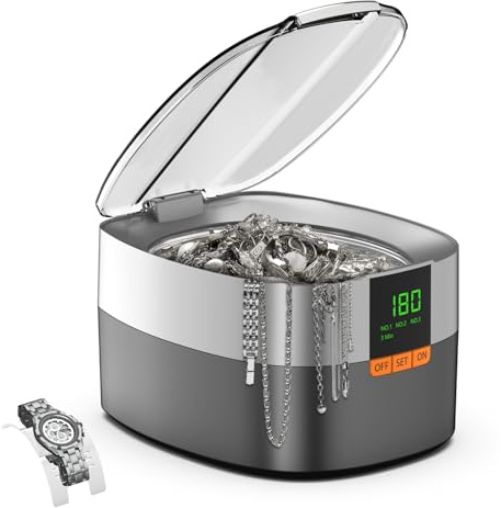 Ultraschallreinigungsgerät Ultraschallreiniger Ultraschallgerät KECOOLKE 750ml Sonic Cleaner mit digitalem Timer für Brillen, Ringe, Münzen, Fingerringe, Geld