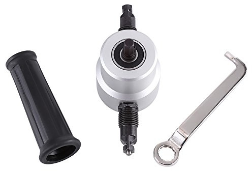 5 Stück Blechschneider Doppelkopfschneider für Metallblech 360 Grad Einstellbarer Vorsatz für Bohrmaschine Walfront Blechnibbler