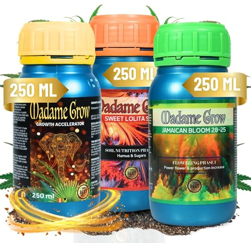 MADAME GROW - Organischer Dünger für Wachstum und Blüte – Basic 3er-Pack – (3 x 250 ml)