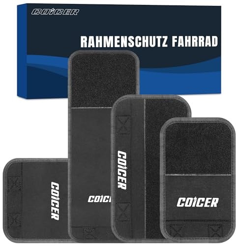 COICER Fahrrad Rahmenschutz Transport | 4er Set |Transportschutz Passend für Thule Fahrradträger Carbon Rahmen Schutz Fahrradträger Zubehör Ebike Rahmenschutz Befestigung (M,L,XL,XXL)