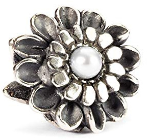 Trollbeads Damen-Bead 925 Sterling Silber weiß TAGBE-00037