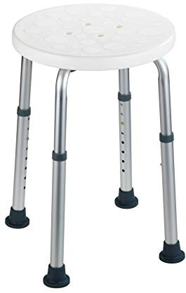 WENKO Duschhocker Secura höhenverstellbar aus Kunststoff Weiß