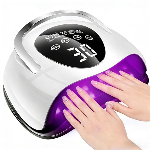 LadyMisty 268W LED UV Light Dryer for Nails Gel Polish with 57 Lamp Beads 4 Timer Setting & LCD Touch Display Screen, Auto Sensor, Professional Nail Light