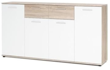 Kommode Jack (3 Farbkombinationen) mit 4 Türen, 2 Schubkästen