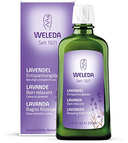 WELEDA Bio Lavendel Entspannungsbad, Naturkosmetik Gesundheitsbad mit echtem Lavendelöl zur Beruhigung der Sinne und für guten Schlaf (1 x 200 ml)